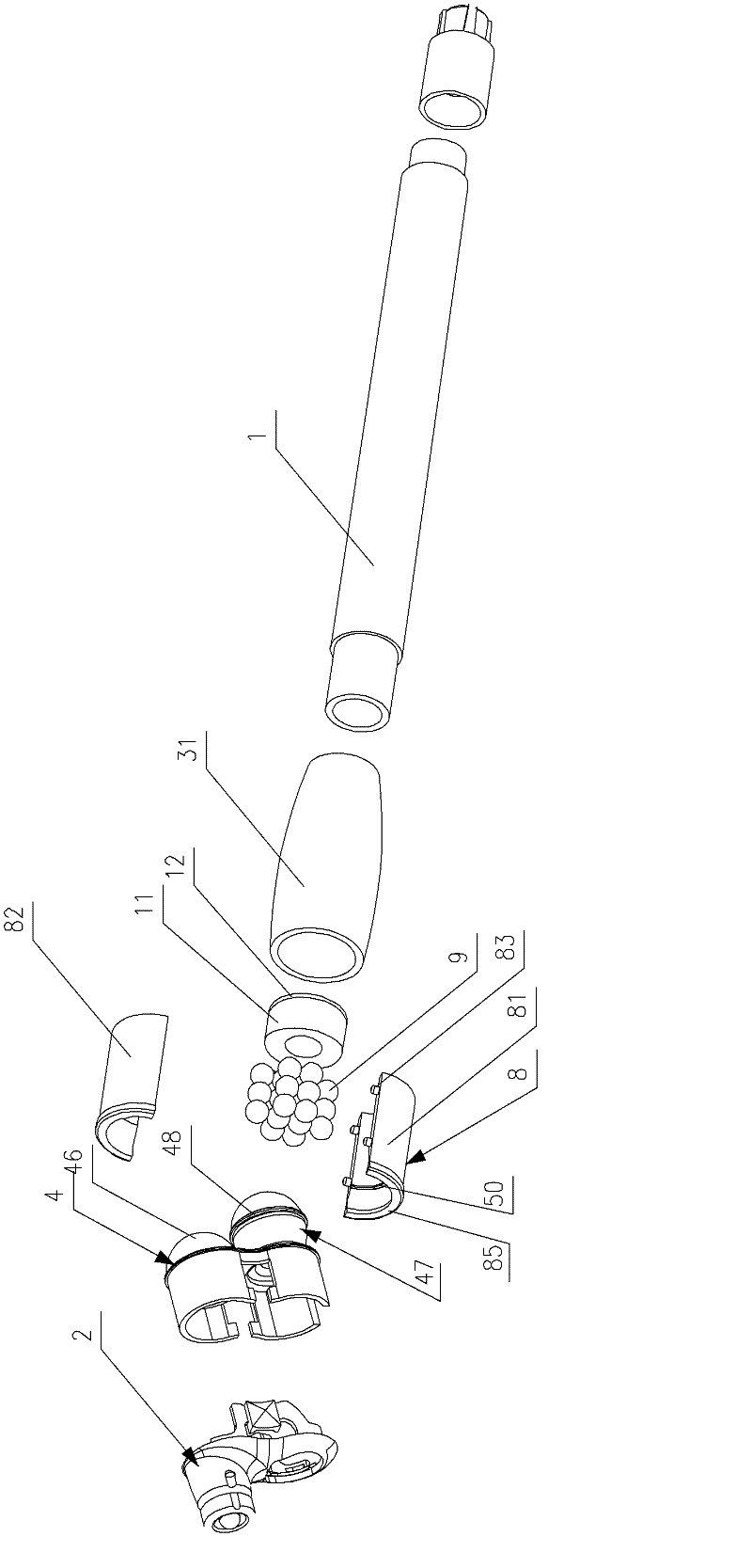 Multifunctional pen with adjustable pen tip axis