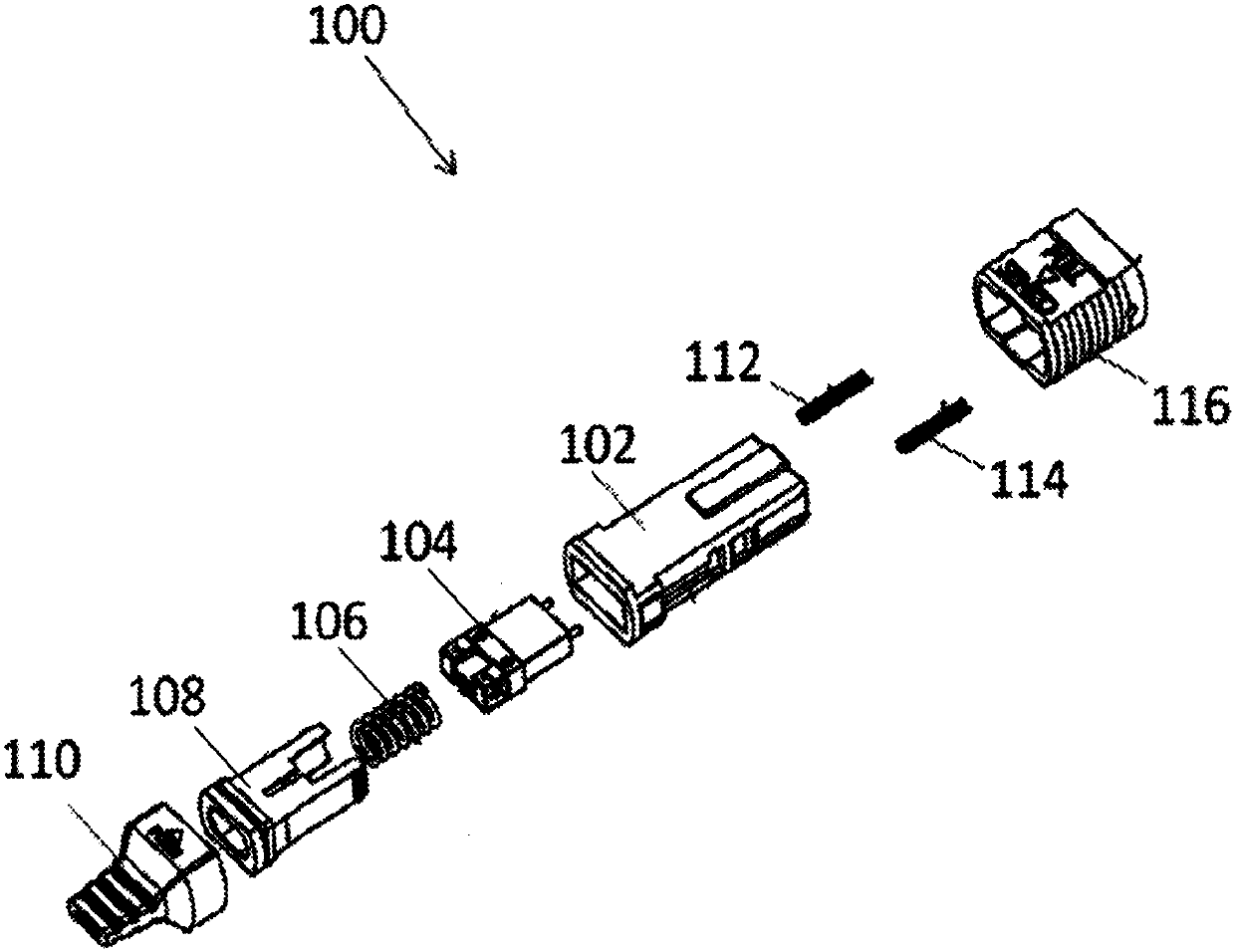 Bayonet lock mpo connector