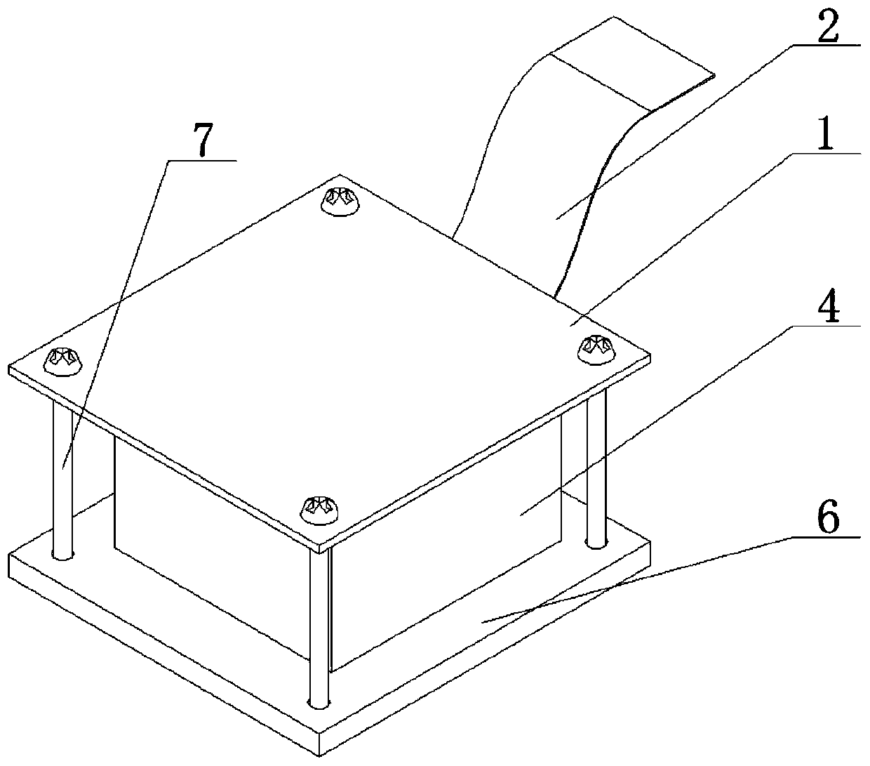 IMU shock absorption and heat insulation device based on silica gel and preparation method