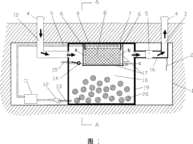 Underground cooling device