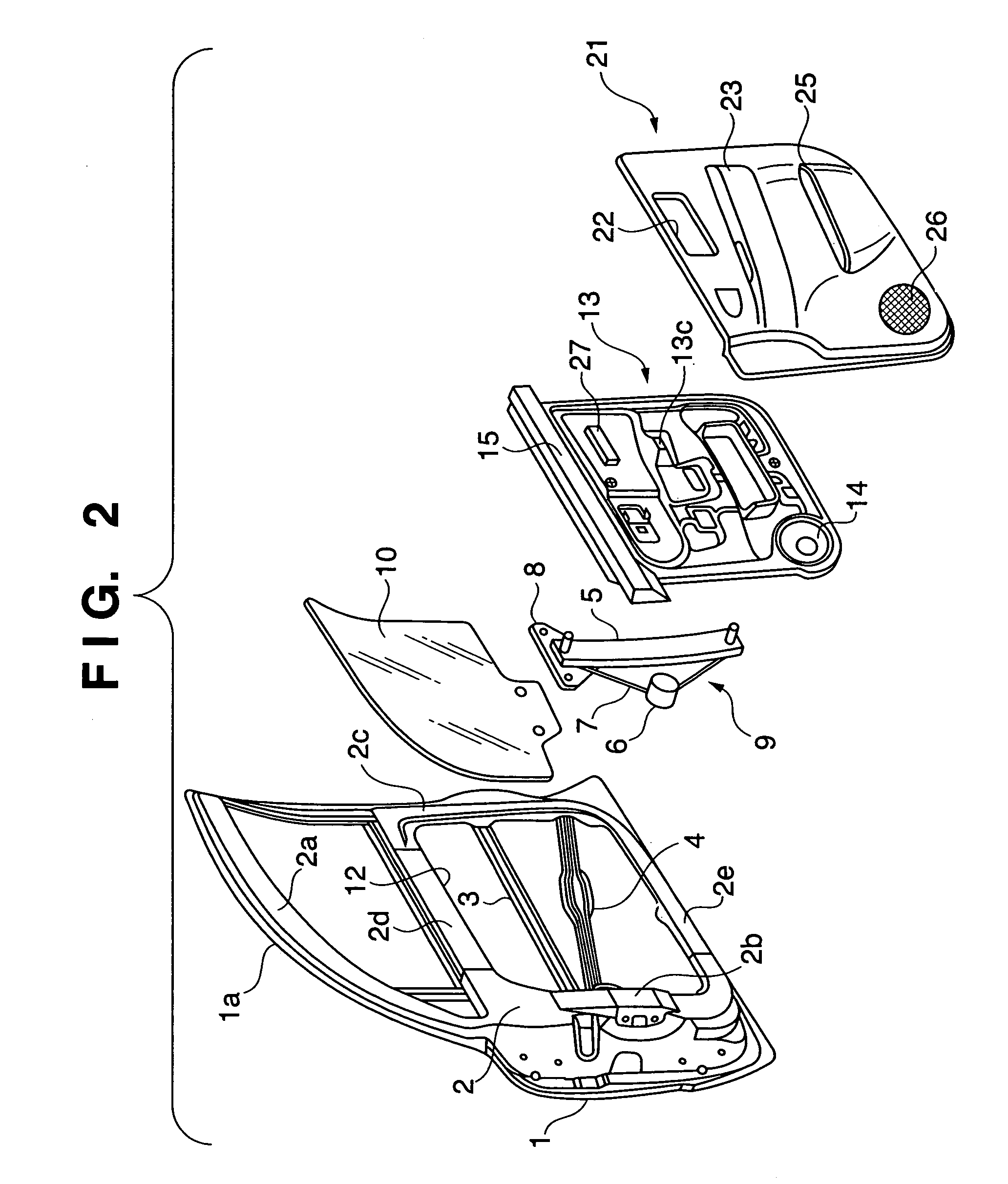 Automobile door structure