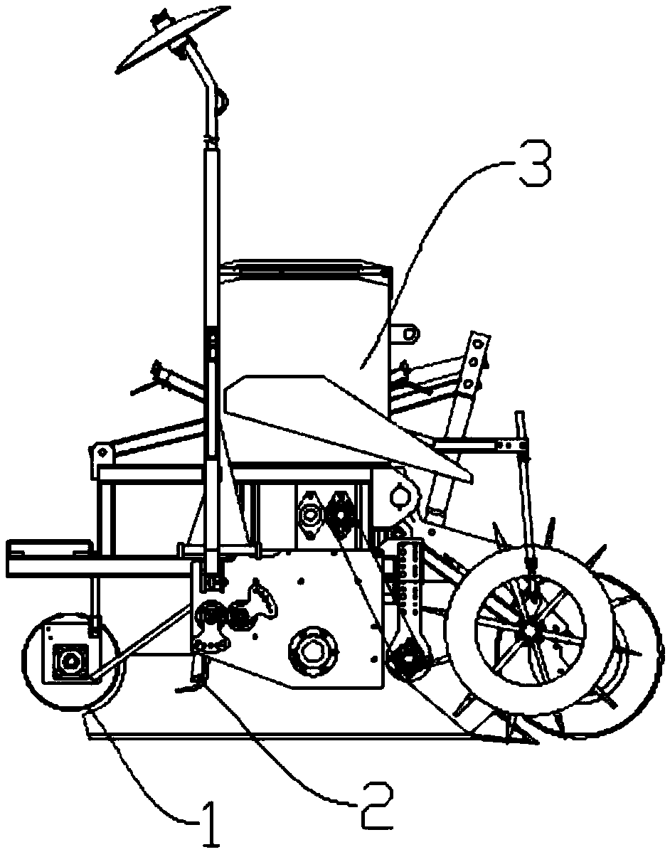 Combined stirring and raking field flattening device