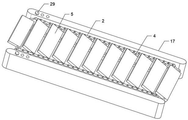 Limiting type conveying device for food packaging bags