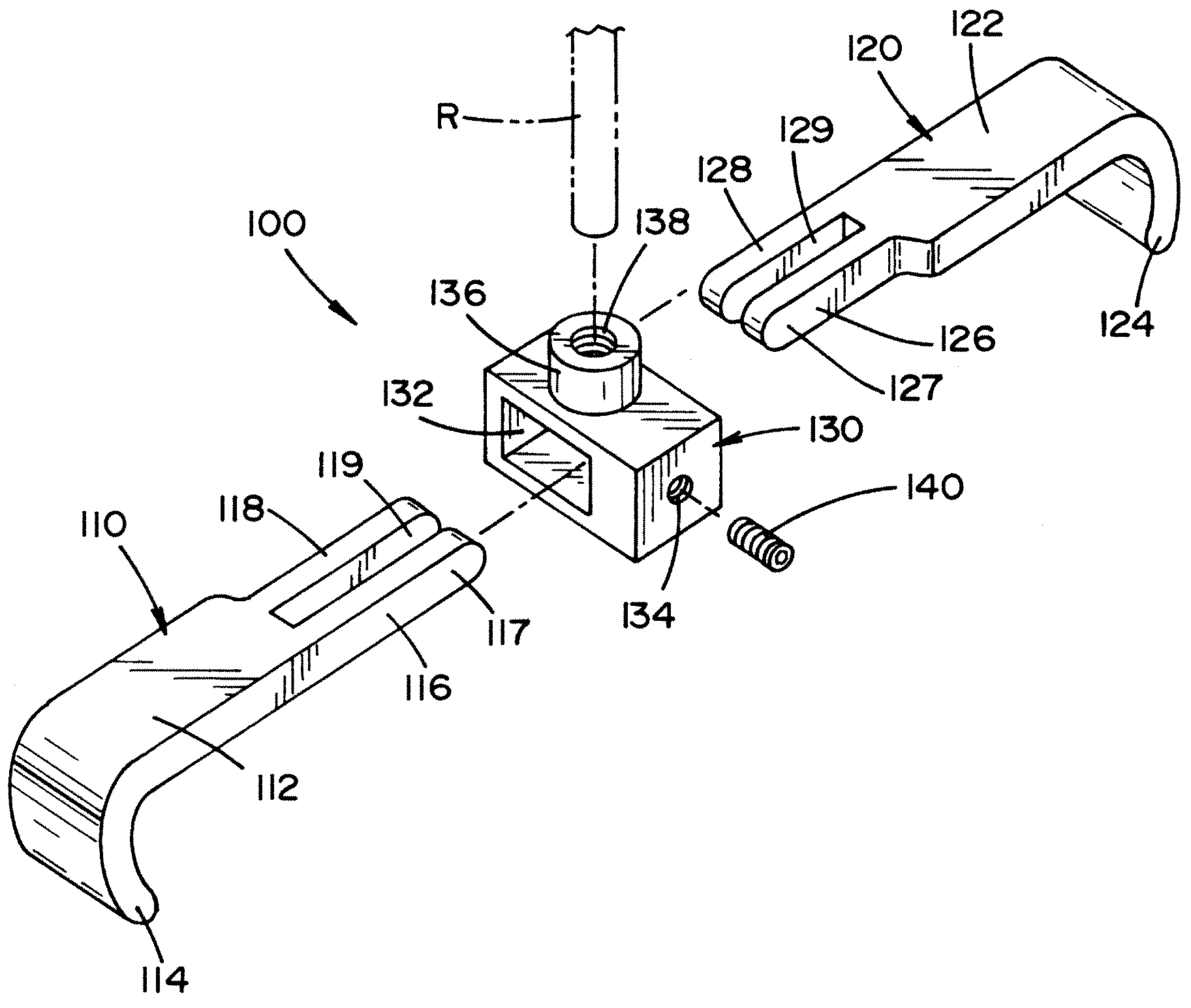 Vertebral pars interarticularis clamp a new spine fixation device, instrumentation, and methodology