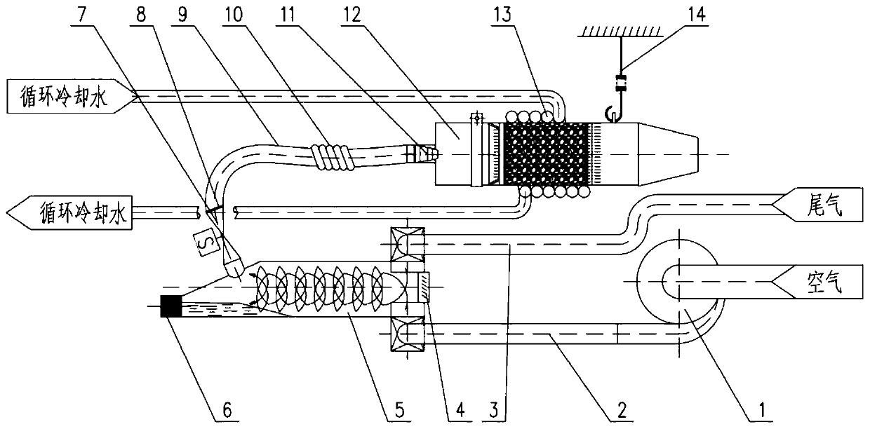 Tail gas dehydrogenation device for fuel cell automobile