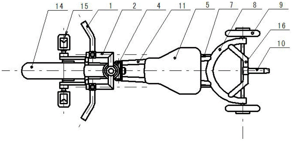 A luggage cart type front drive folding tricycle