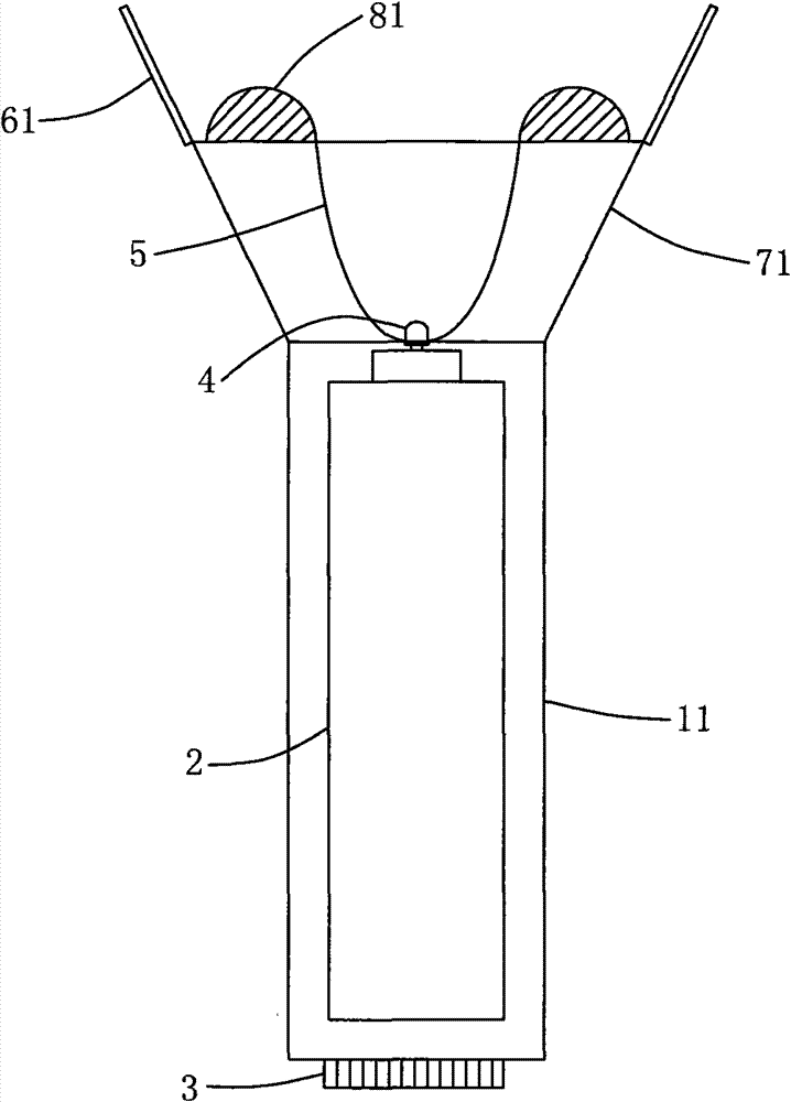 Transdermal irradiation device for guiding trachea intubation by using regressive light