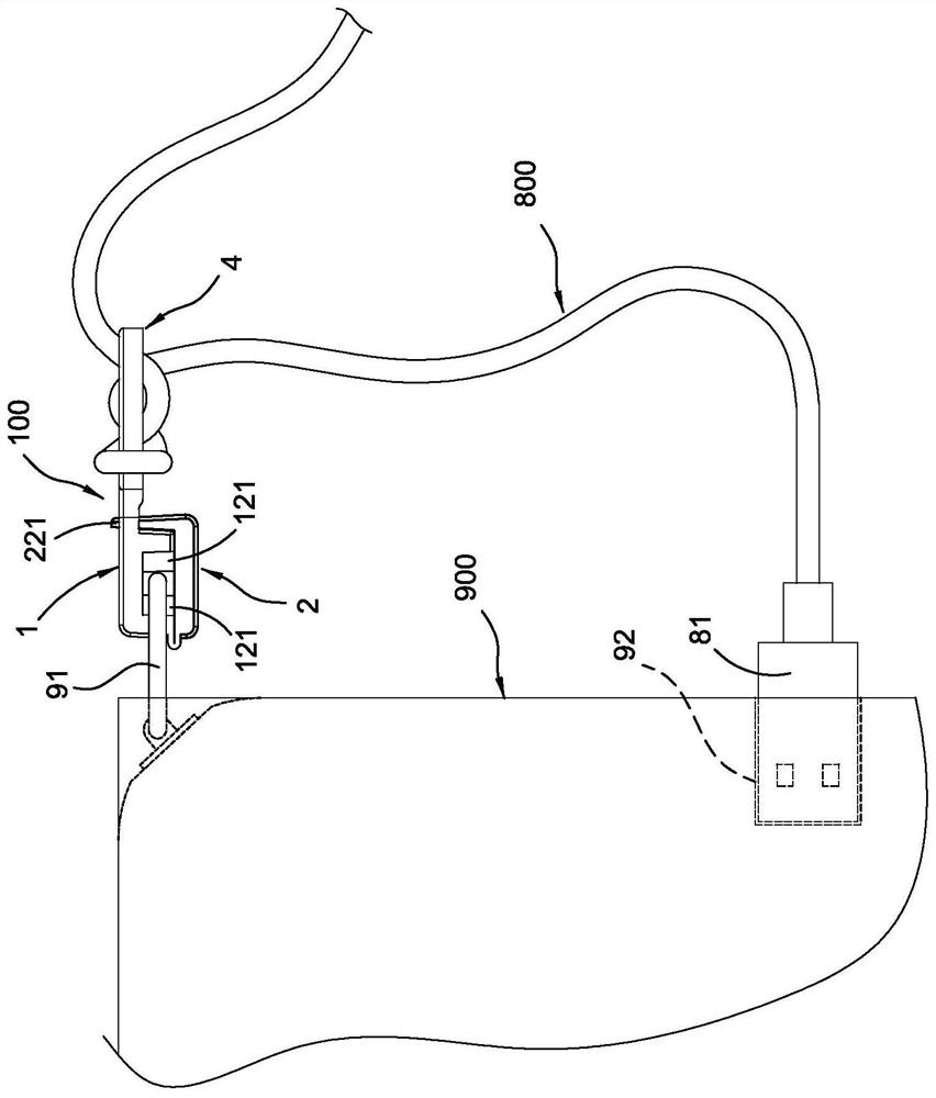 Pull-out prevention structure for cables