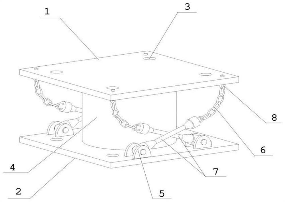 A sma self-resetting shock-isolation bearing