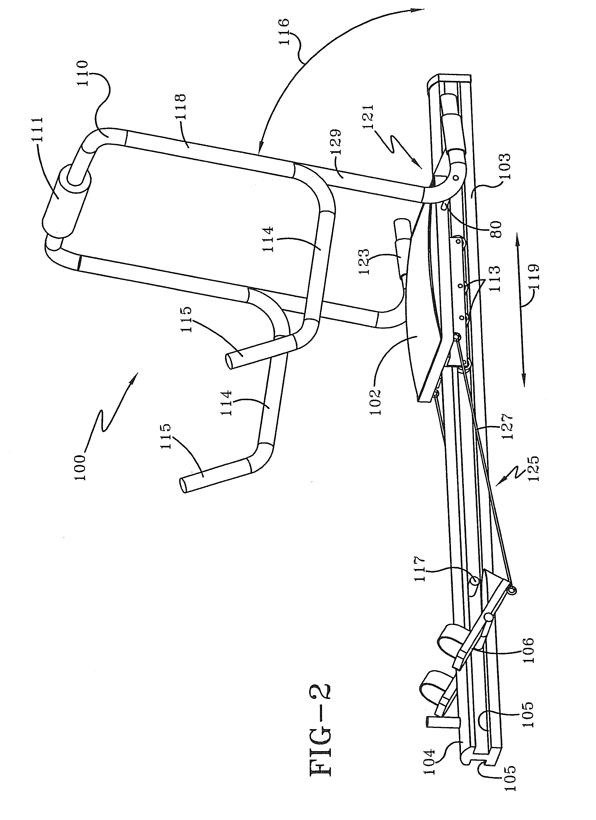 Method and apparatus for targeting abdominal muscles while receiving a cardiovascular workout