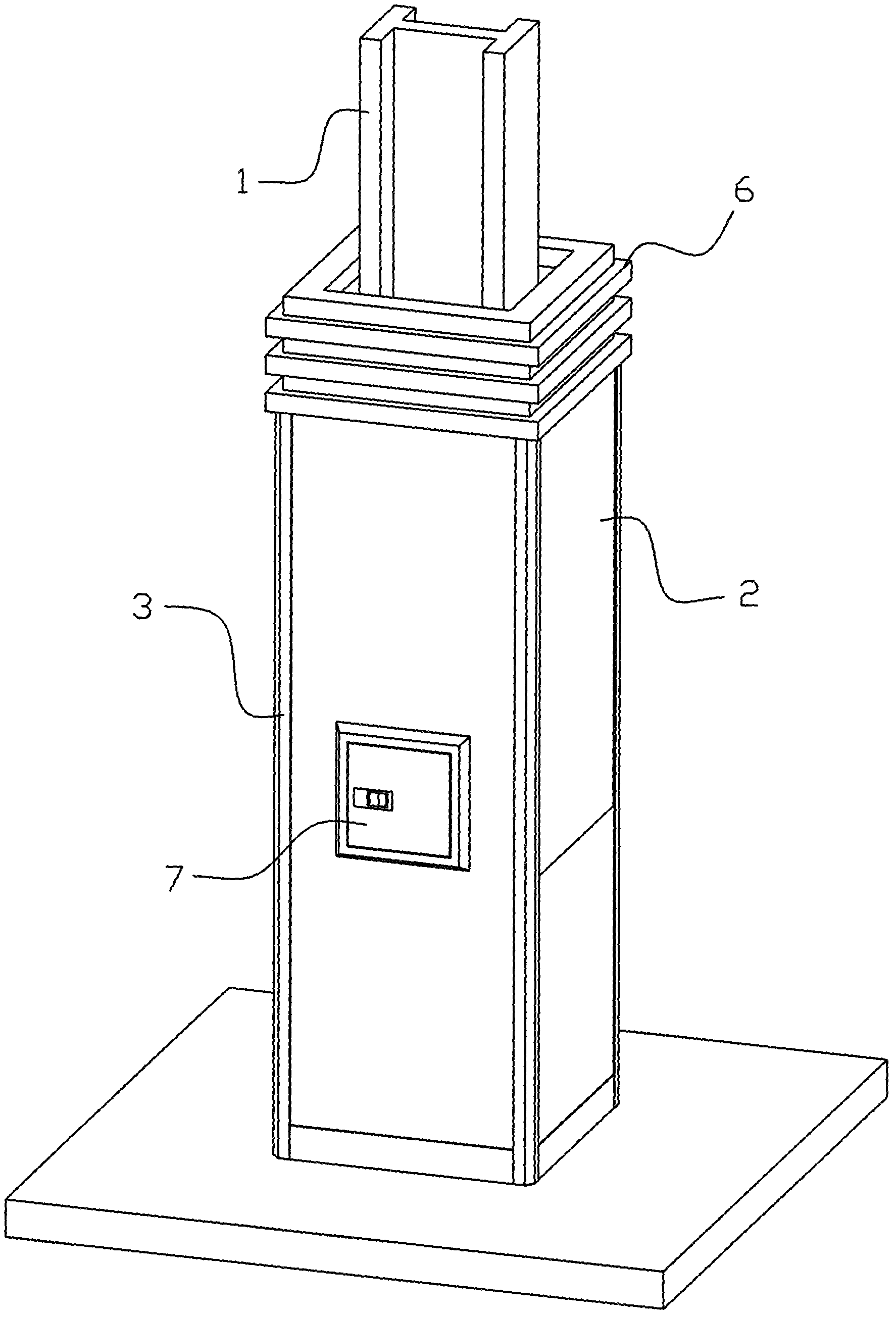 Pillar packaging structure