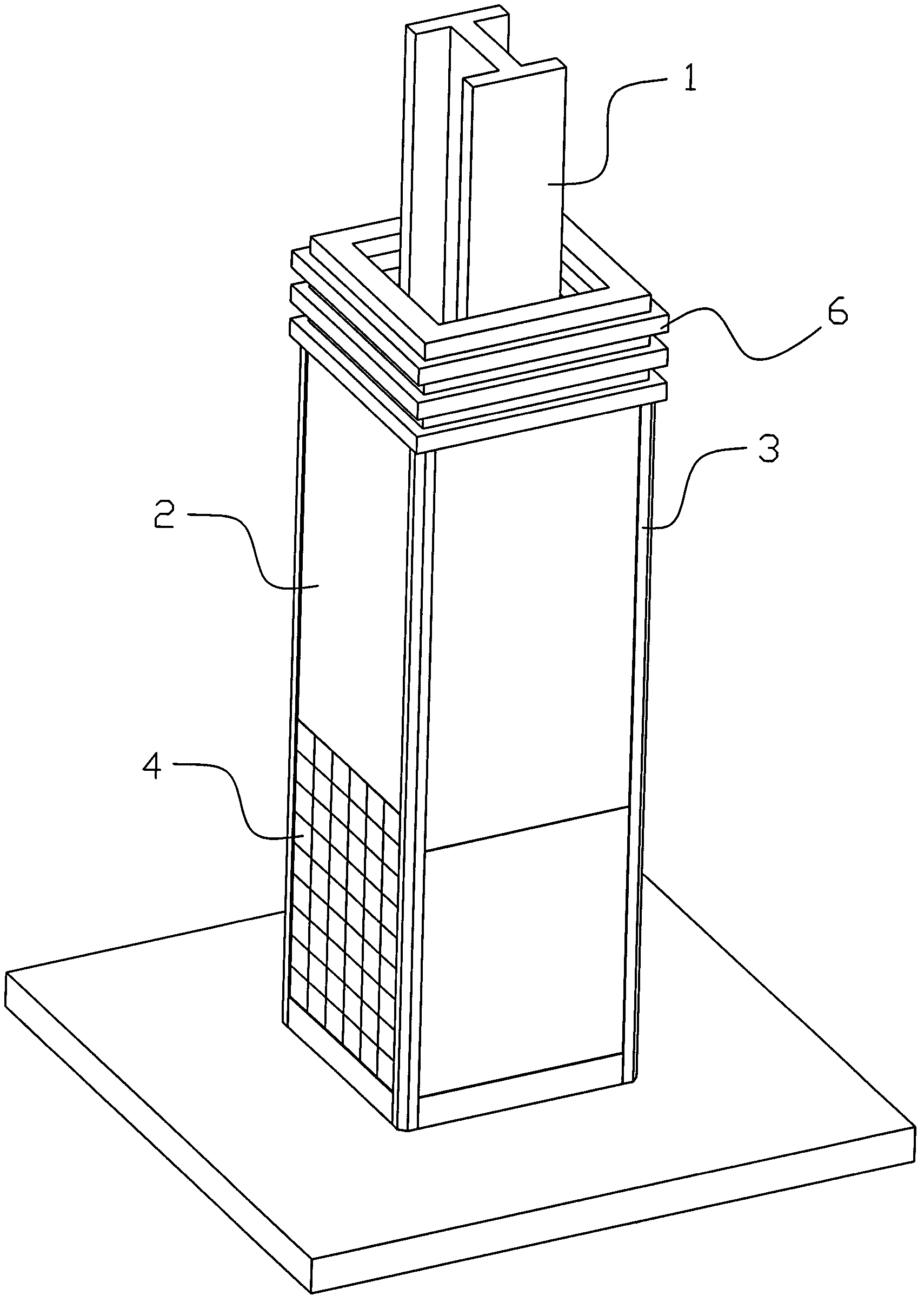 Pillar packaging structure