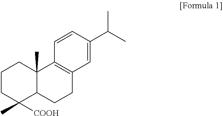 Skin Anti-aging composition containing dehydrogenated abietic acid and compound k