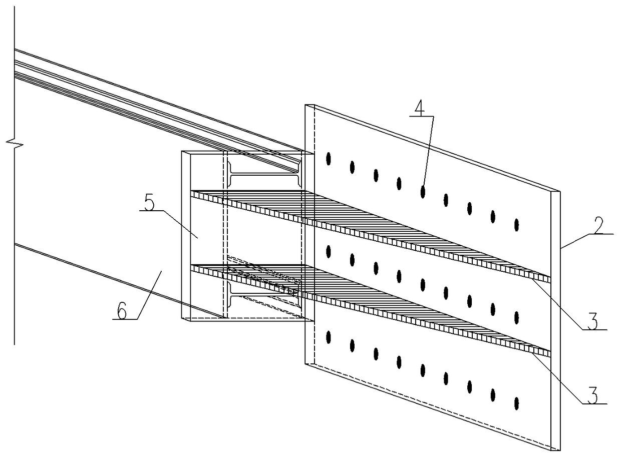 Construction method of pre-buried steel purlin plugging head system for underground diaphragm wall