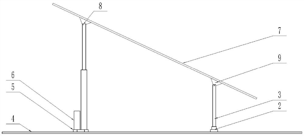 Angle-adjustable solar photovoltaic panel support frame