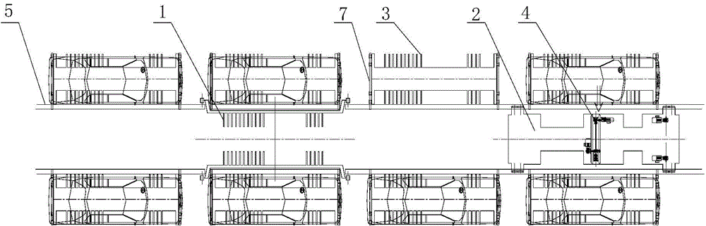 Comb tooth exchange plane moving type parking equipment with longitudinal lifter disposed in middle