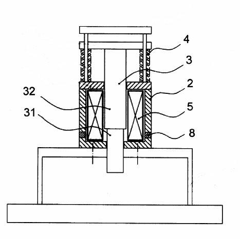 Force-increasing electromagnetic punching machine of permanent-magnet assistant machinery