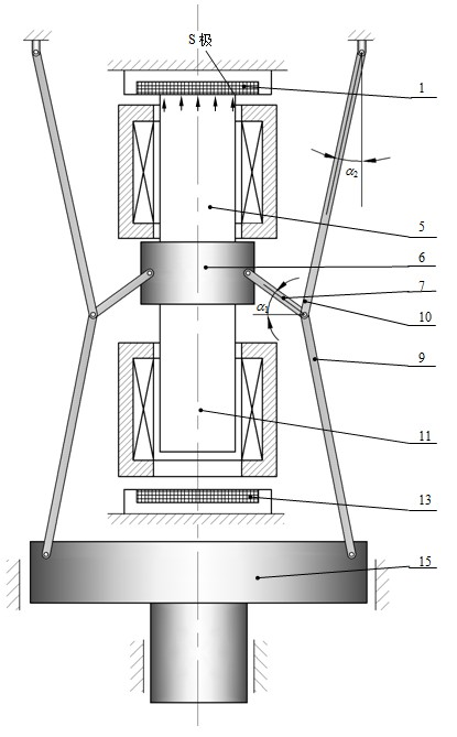 Force-increasing electromagnetic punching machine of permanent-magnet assistant machinery