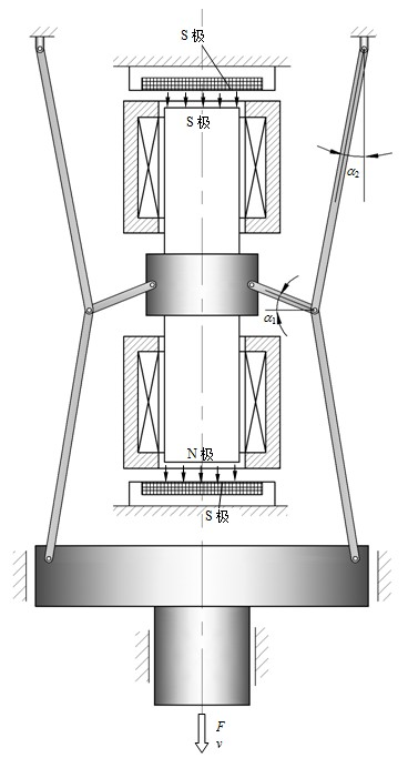 Force-increasing electromagnetic punching machine of permanent-magnet assistant machinery