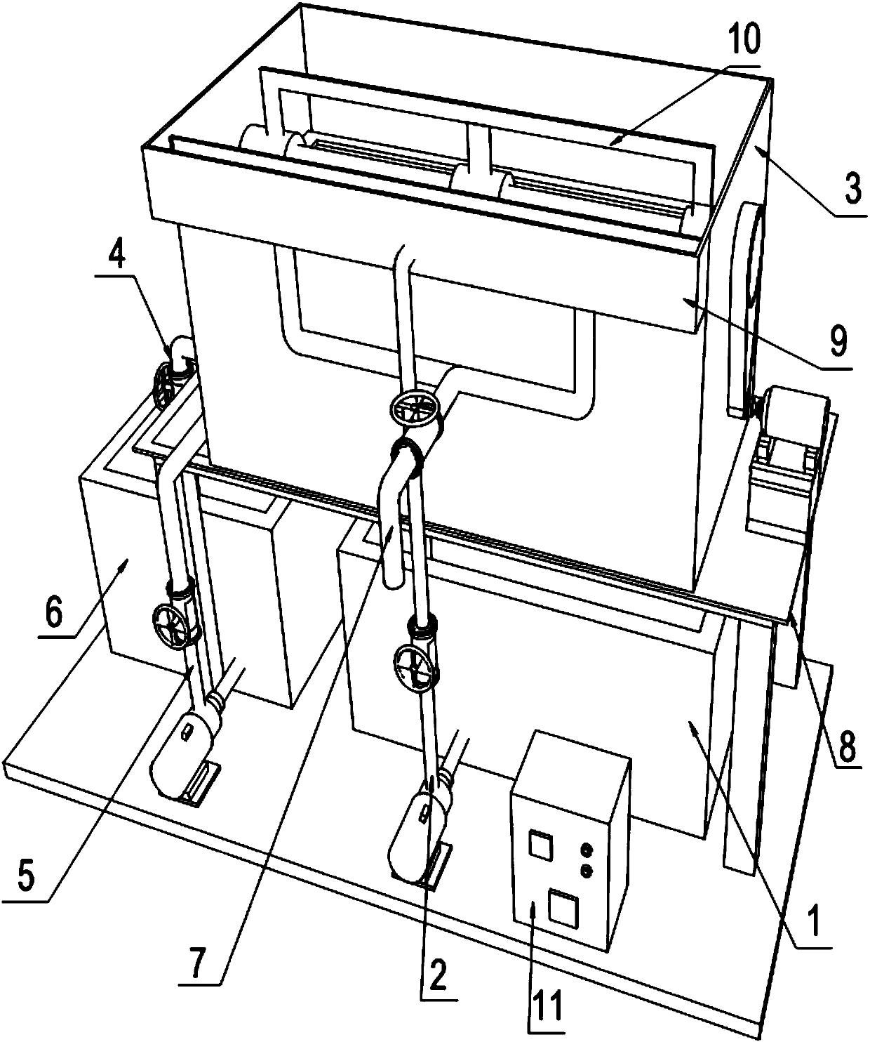 A vertical fast water purification device and water purification method thereof