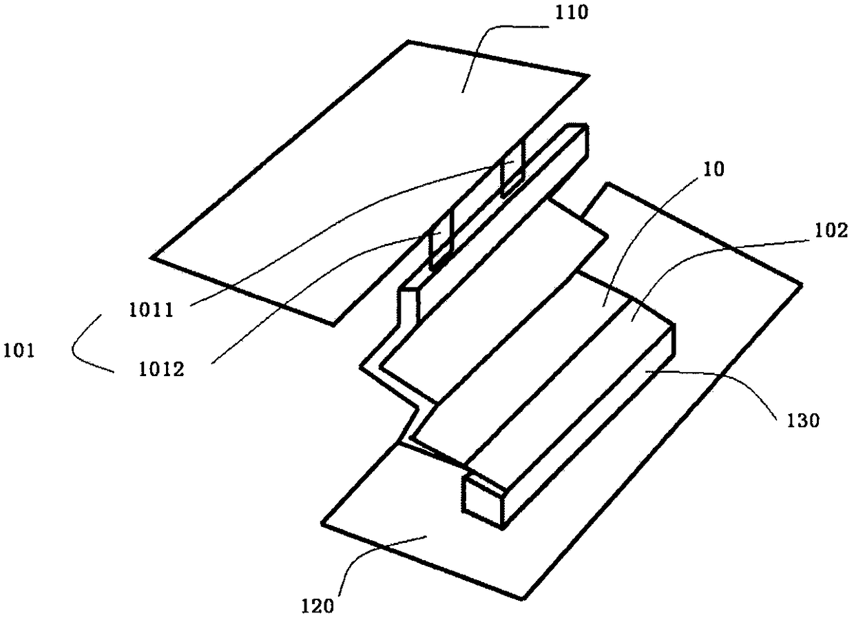 Connection device of ceramic antenna and printed circuit board