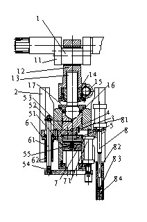 Upper sliding block pressing mechanism of powder forming machine