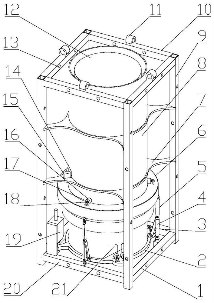 Forest fire-fighting bomb delivery device based on club combination mechanism