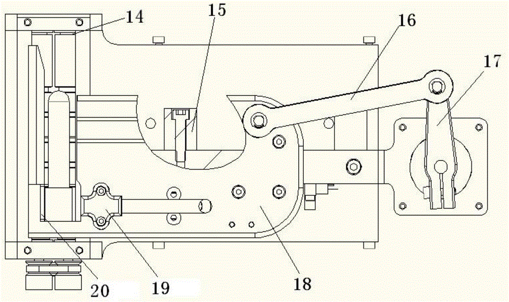 Material pushing device of sorting machine