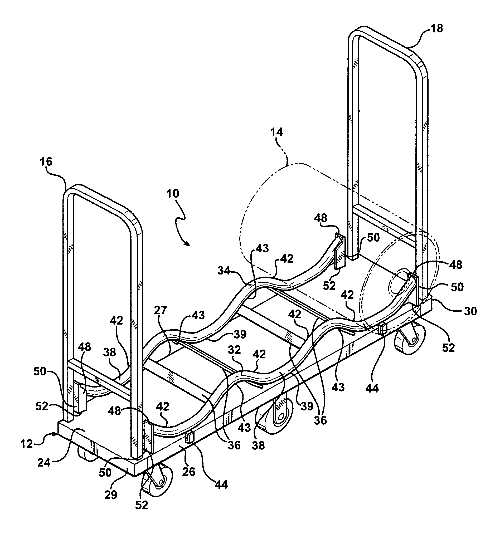 Cargo cart system incorporating a portable container cradle