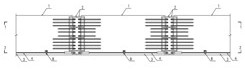 Prestress embedded steel bar connection splicing wood beam