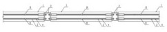 Prestress embedded steel bar connection splicing wood beam