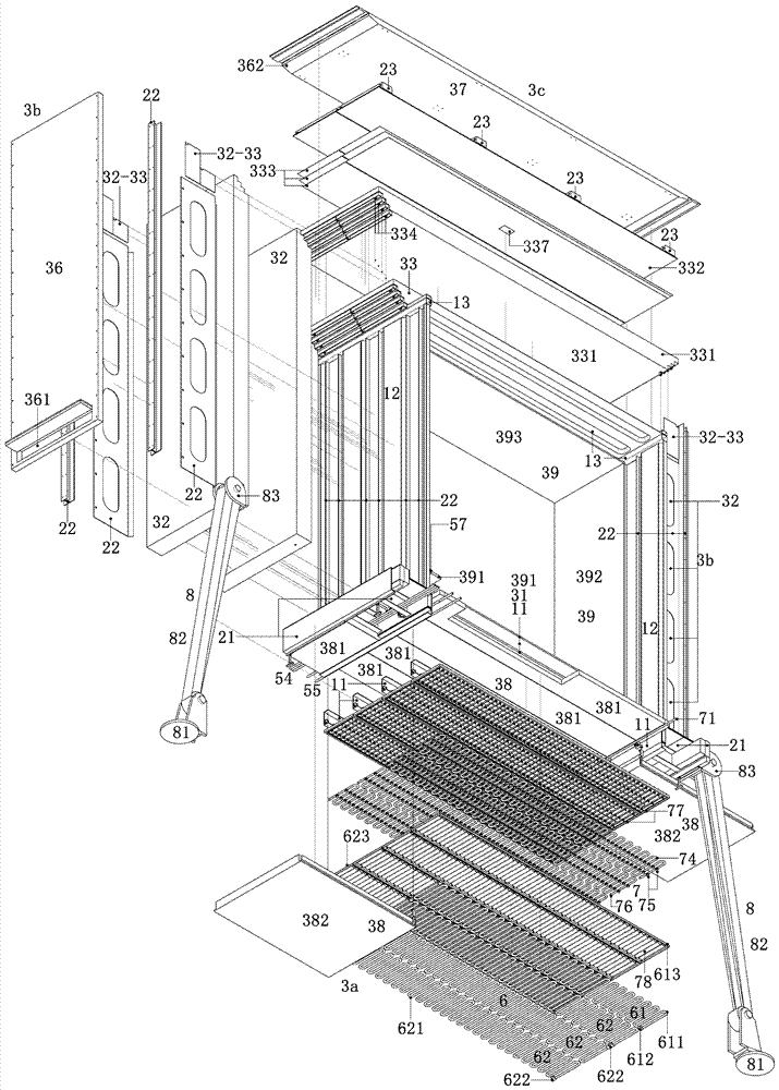 Compound retaining structure used for low-energy consumption container house