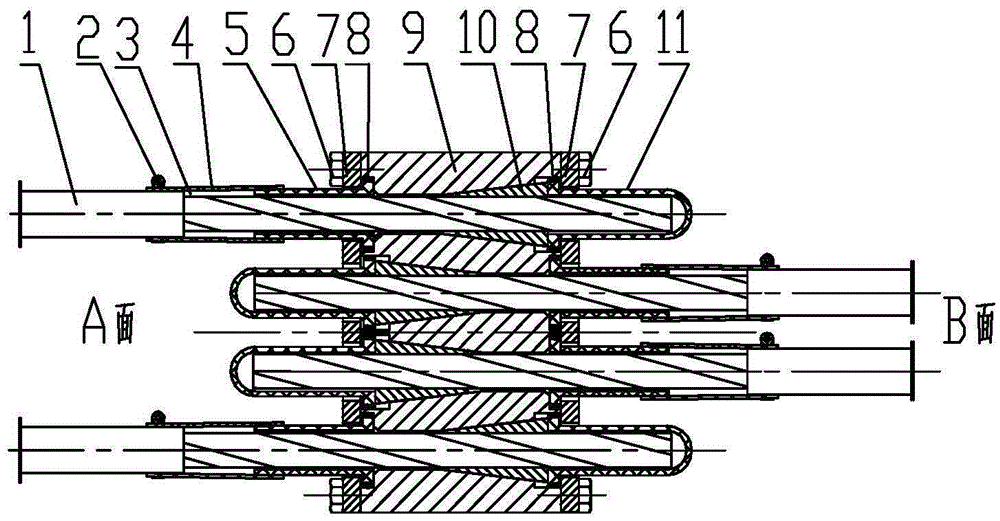 Unbounded bar circular anchor sealing system and installation and construction method thereof