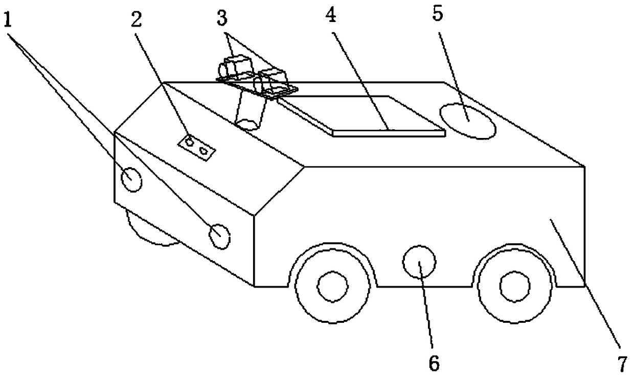 Automatic rail deviation correction device and automatic rail deviation correction method for AGV trolley