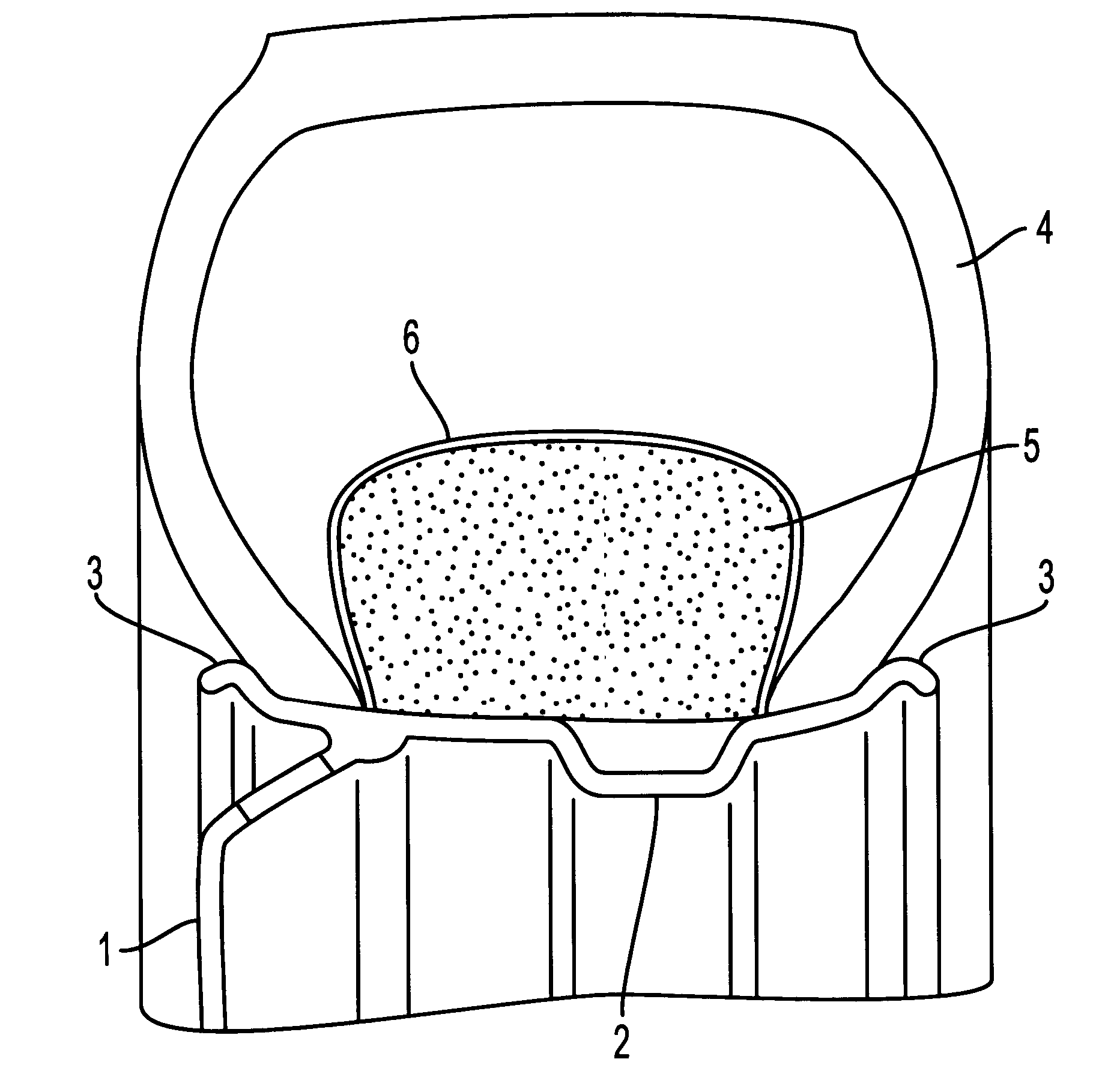 Motor vehicle wheel with a tire placed on a rim and sound-absorbent insert as well as method of producing a sound-absorbent insert