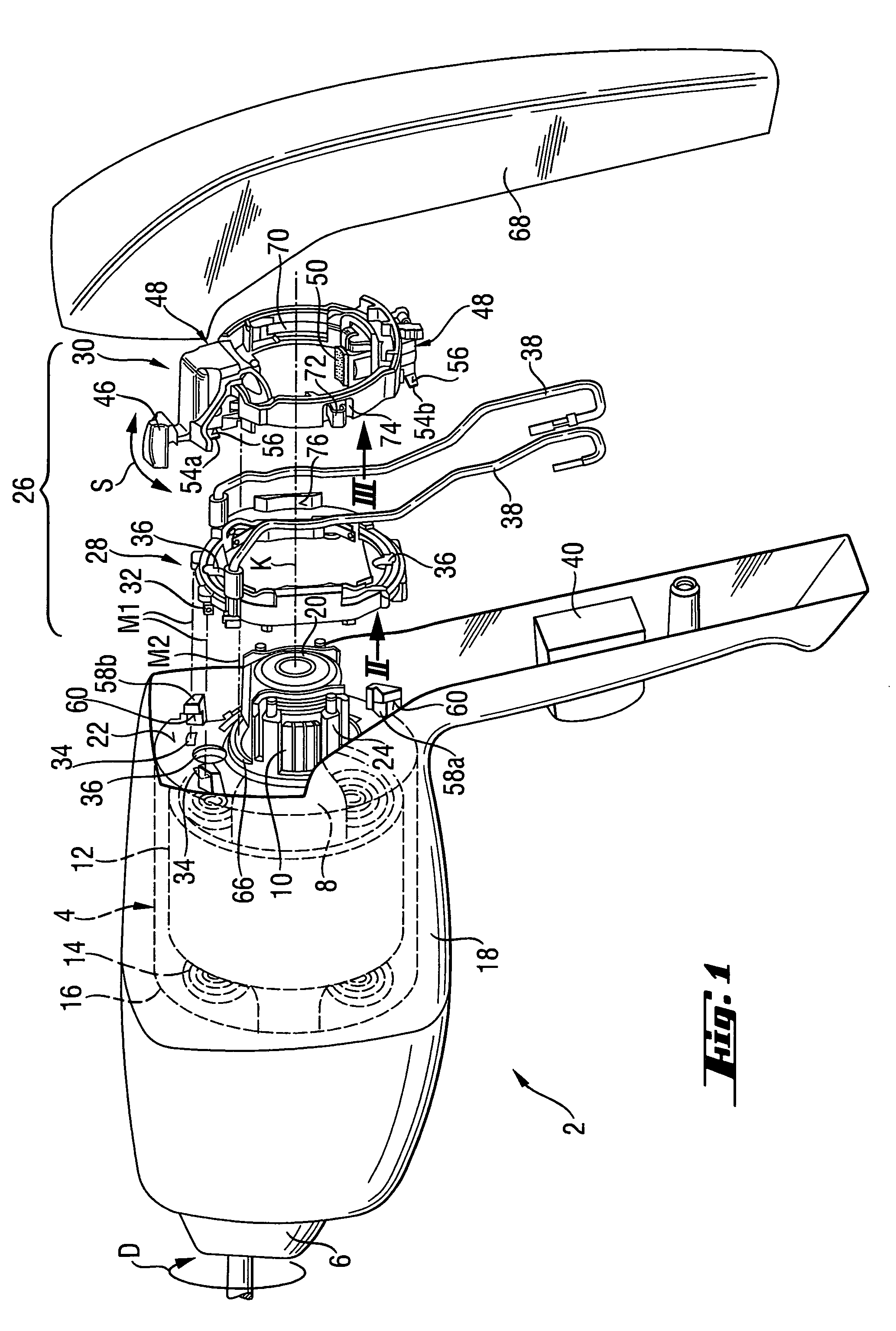 Device for reversing rotational direction of a motor