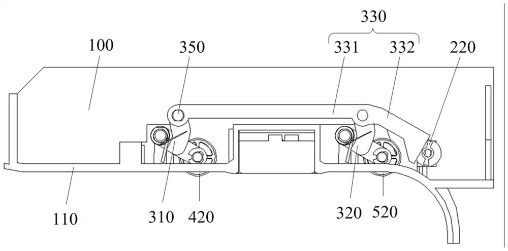 Floating roller mechanism and bill processing device