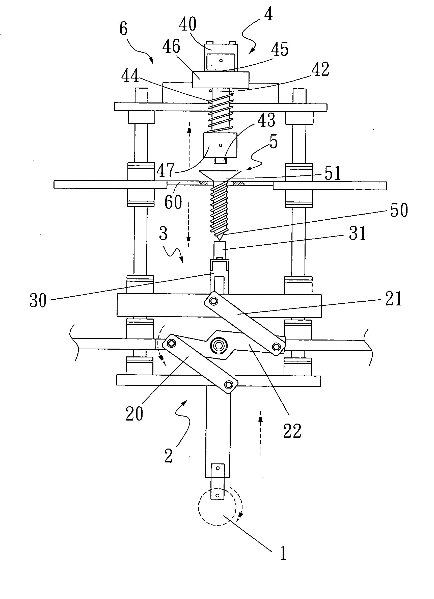 Screw press head detector