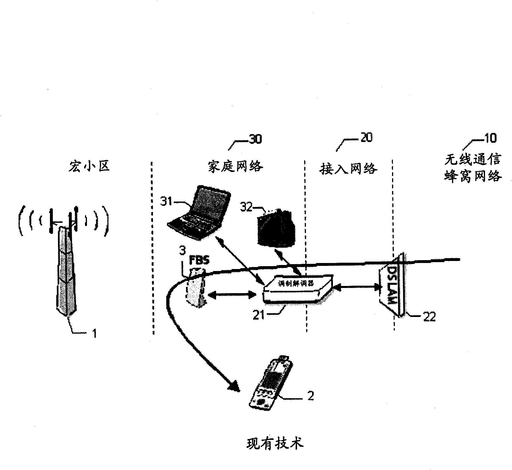 Method for transmitting broadcast services in a radiocommunication cellular network through a femto base station, as well as corresponding femto base station