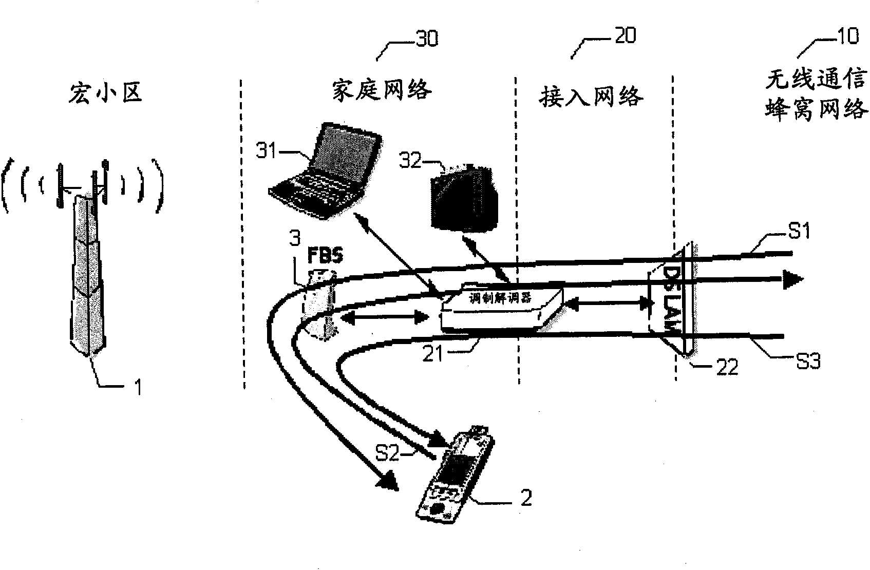 Method for transmitting broadcast services in a radiocommunication cellular network through a femto base station, as well as corresponding femto base station