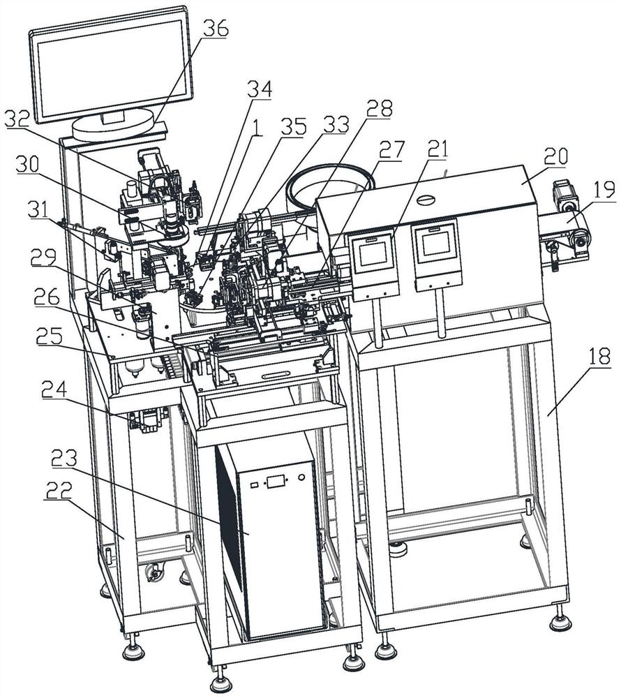 Production line for automatic assembly and bonding of surface inductor cores