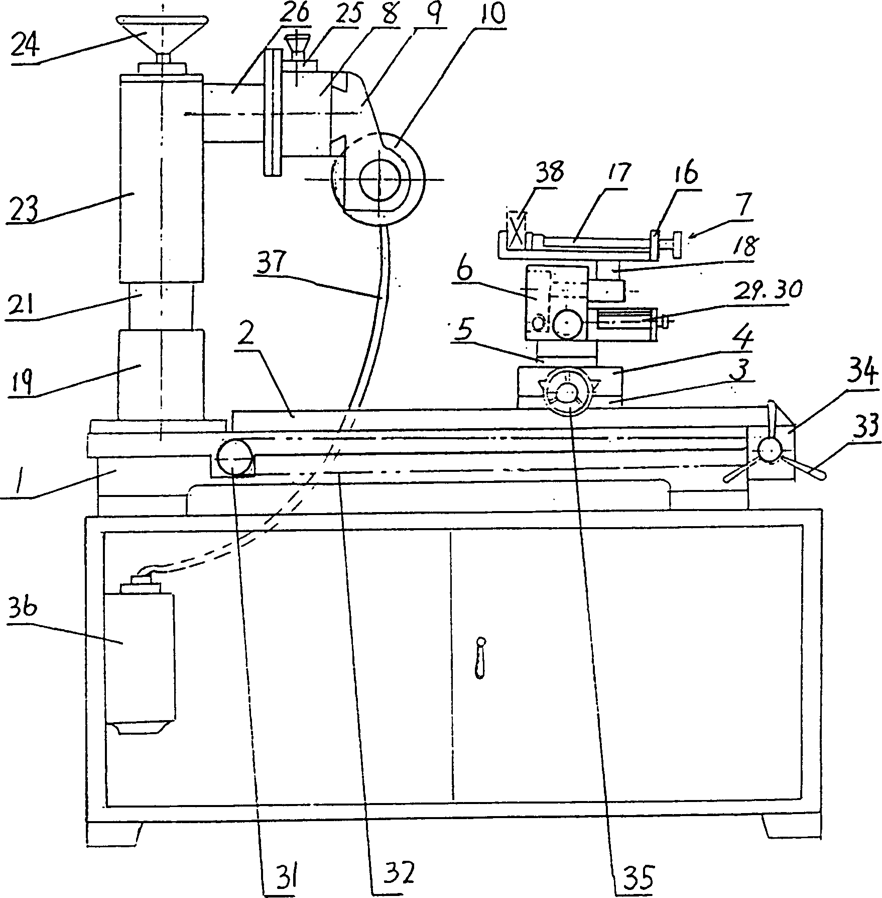 Turning tool and planer tool cutter grinding machine