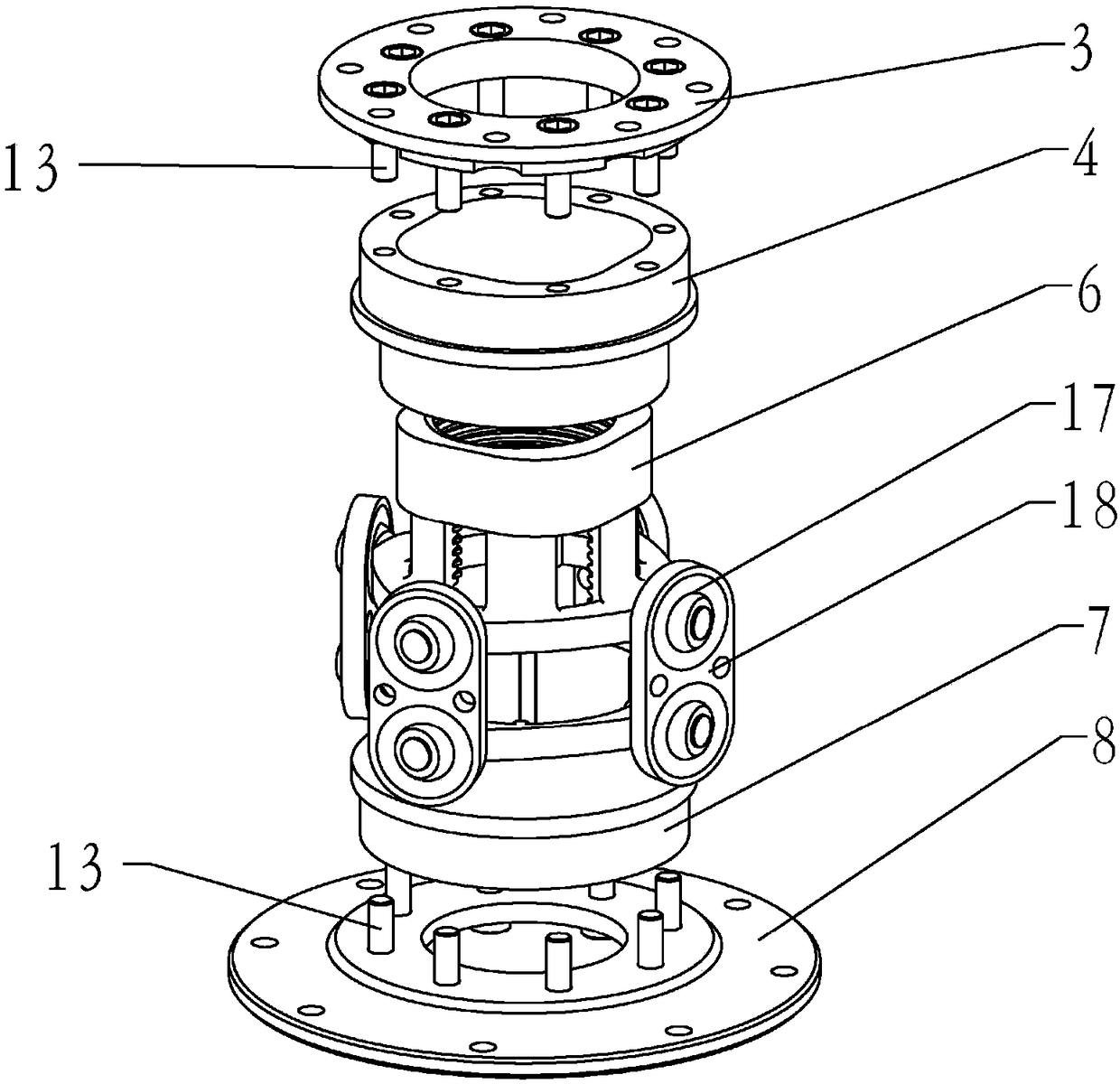 Flexible robot joint with continuously adjustable stiffness