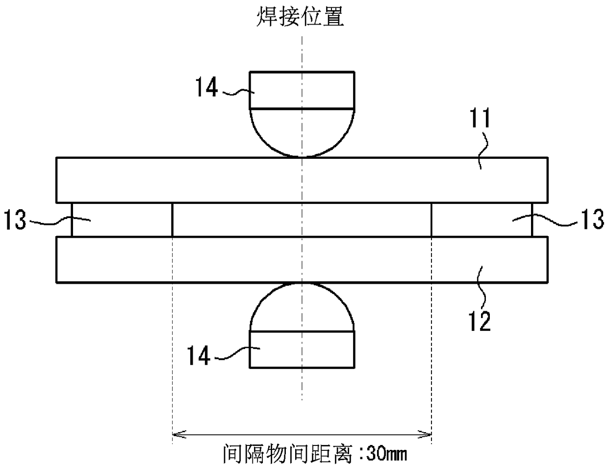 Resistance spot welding device and resistance spot welding method