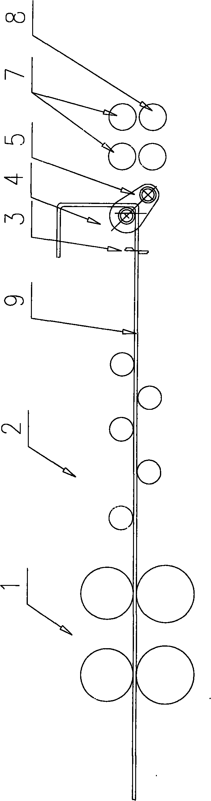 Back conveying and bending mechanism of reinforcing steel bar automatic bending machine