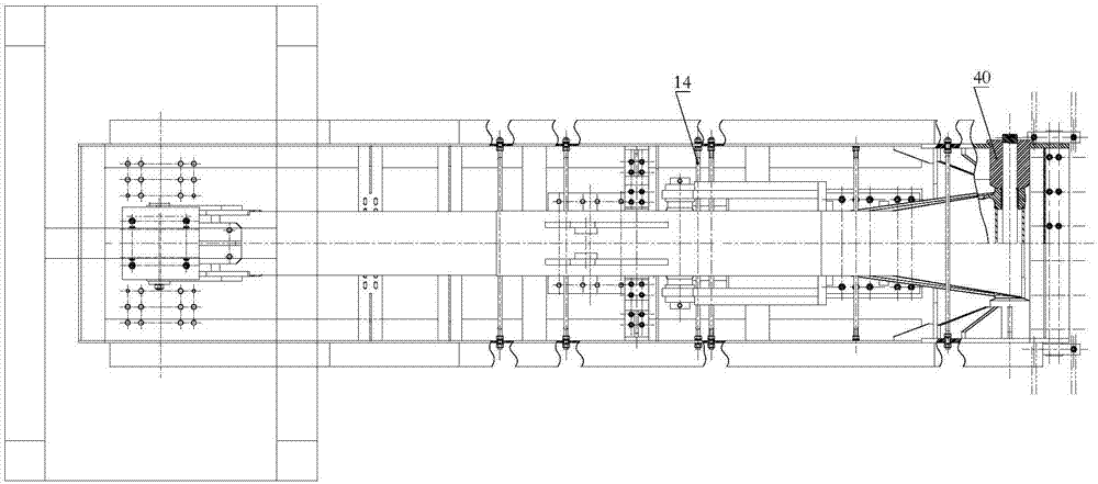 Self-balanced anti-fatigue testing platform of large-size cantilever type bearing structure