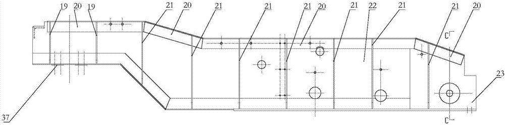 Self-balanced anti-fatigue testing platform of large-size cantilever type bearing structure