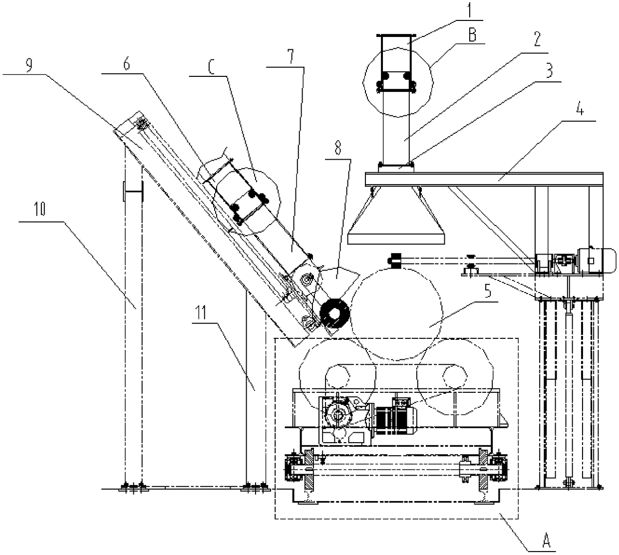 Grinding device for ductile iron pipe jacking