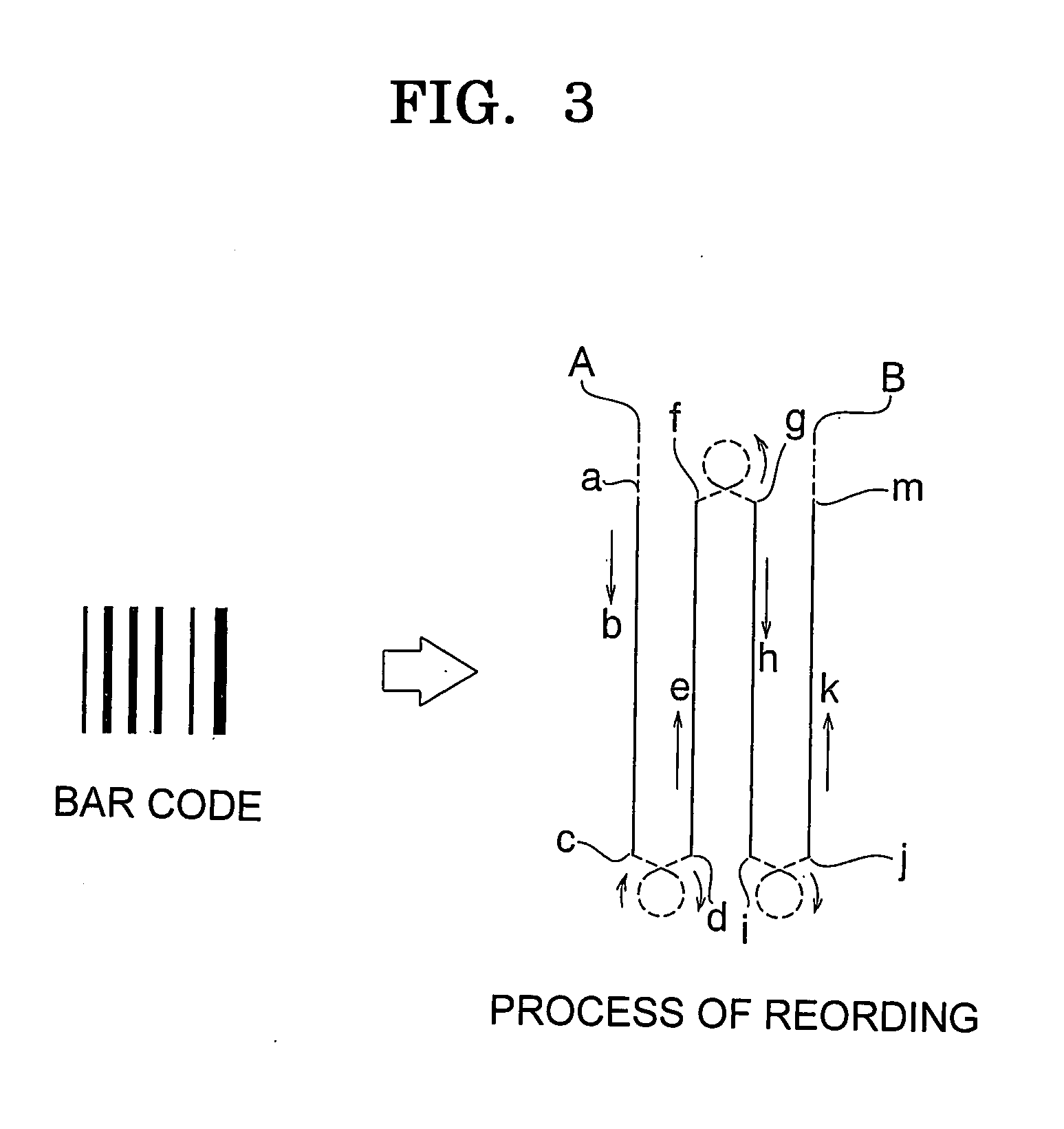 Process for recording into rewritable recording medium of non-contact type