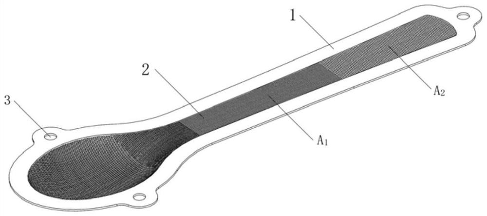 Local thickening method for paper pulp molded product and system thereof